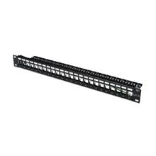 DN-91411 Digitus 24 Port Boş Patch Panel, Zırhlı, 1U Yüksekliğinde, Siyah Renk