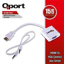 Qport Q-Hd-Vgj Hvj Hdmı To Vga Cevırıcı+ Ses Jack 