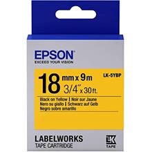 Epson LK-5YBP Pastel Sarı Üzeri Siyah 18mm 9metre
