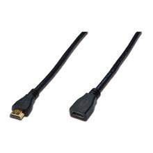 AK-330201-020-S Hdmi High Speed wih Ethernet Uzatma Kablosu (Hdmi 1.4), 2160p, Ultra HD 4K, Hdmi tip A Erkek - Hdmi tip A Dişi, 2 metre,  AWG30 , 3x zırhlı, UL, altın kaplama, siyah renk
