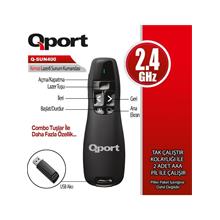 QPORT Q-SUN400 2.4 GHZ USB KIRMIZI LAZERLİ SUNUM KUMANDASI - PRESENTER