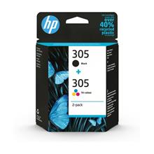 6Zd17Ae - Hp 305 2-Pack Tri-Color/Black Original Ink Cartridge