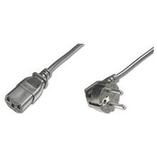 AK-440100-018-S Güç Kablosu, Schuko 90 derece açılı Erkek - C13 Dişi, 1,8 metre, H05VV-F3G 0.75qmm, siyah renk
