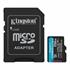 Kingston SDCG4/256GB 256GB MicroSDXC Canvas Go Plus Gen4 200MB/s A2 U3 V30 Card + ADP