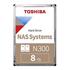 TOSHIBA N300 8 TB 7200 RPM 512MB  MN10ADA800S SATA3 180TB/Y NAS