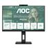 27 AOC Q27P3QW IPS 4MS 75HZ 2XHDMI 1XDP QHD 2560X1440 USB3.2 HOPARLÖR WEBCAM ÇERÇEVESİZ PIVOT VESA SİYAH 