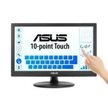 15.6 ASUS VT169HE IPS 5MS 60MHZ 1XVGA 1XHDMI FHD 1920X1080 DOKUNMATİK EKRAN FLICKER FREE ÇERÇEVESİZ VESA SİYAH 